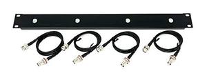 lot 7548 image: Generic 19inch Antenna Re-location Rack Mount Kit 1U Front Panel 4 Hole Ports w 4 Cables