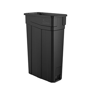 lot 7571 image: Suncast Commercial 23-Gallon Narrow Trash Can without Handles - Durable Garbage Can, Black