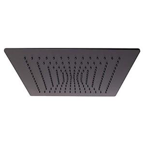lot 7581 image: Speakman Matte Black S-2764-MB-E175 Lura 15in. Rain Shower 1.75 GPM