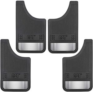 lot 7601 image: Caterpillar Heavy Duty Splash Guards Pro Mud Flaps Fenders - Ultra Tough DirtSlush Protection with Night Reflectors - Easy Installation (4 Pcs for FrontRear Tires) (CAGD-080CAGD-080_ALT)