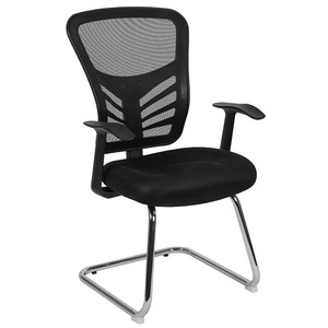 lot 7608 image: Flash Furniture - Steve Contemporary Mesh Side Chair - Upholstered - Black