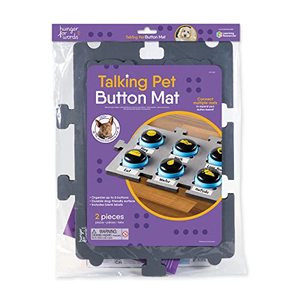 lot 8001 image: Hunger For Words Talking Pet Button Mat - 1 Piece Single Mat Holds Up to 6 Buttons, Talking Dog Button Mat, Talking Dog Button Storage, Pet Supplies