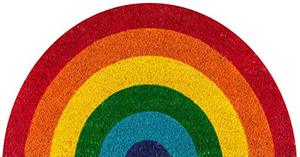 lot 8028 image: Novogratz Aloha Collection Rainbow Doormat, 14 x 26, Multicolor