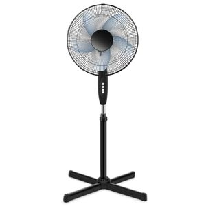 lot 8066 image: HealSmart Oscillating 16�� 3 Adjustable Speed Pedestal Stand Fan for Indoor, Bedroom, Living Room, Home Office & College Dorm Use, 16 Inch, Black, 1-Pack