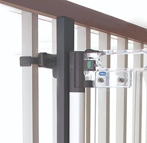 lot 8069 image: Qdos Universal Stair Mounting Adapter for All Baby Gates  Slate  Universal Solution for Gate Installation on Banisters and Spindles - No Screws in Banister - Works with All Gates - Easy Installation