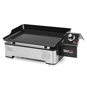 lot 8080 image: Royal Gourmet PD1202S 18-Inch Portable Table Top Propane Gas Grill Griddle for Camping, Sliver