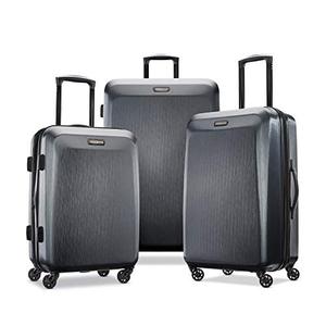 lot 8084 image: American Tourister Moonlight Hardside Expandable Luggage with Spinner Wheels, Anthracite, 3-Piece Set (212428)
