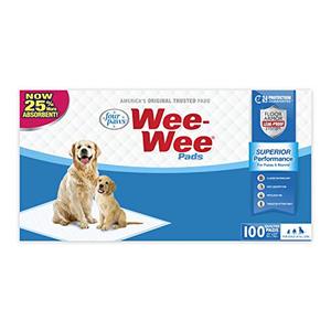 lot 8112 image: Four Paws Wee-Wee Pee Pads for Dogs and Puppies Training l Gigantic, XL, Standard & Little l Absorbent Pee Pads for Training Puppies, Leak-Proof 6-Layer Technology, 24 Hour Protection Guaranteed