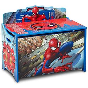 lot 8114 image: Delta Children Deluxe Toy Box, Spider-Man