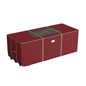 lot 8124 image: Elf Stor 83-DT5172 Premium Red Rolling Duffle Style Christmas Storage Bag-Holds Trees up to 12 Feet, Foot