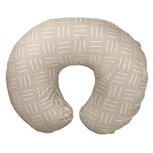 lot 8135 image: Boppy Organic Nursing Pillow and Positioner  Sand Criss Cross  Breastfeeding, Bottle Feeding, Baby Support  with Organic Cotton Cover  Awake-Time Support  Amazon Exclusive