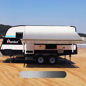lot 8141 image: Awnlux RV Awning Fabric Replacement Waterproof Vinyl Shade Screen for Awnings Camping Universal Fit Fabric Sun Shade UV Sun Blocker Canopy RV Awning Shade Shelter Gray Fade-15(Fabric 142)