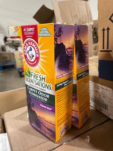 lot 8269 image: 2 Pack - Fresh Scentsations Carpet Odor Eliminator, Island Mist, 30 oz Box,
