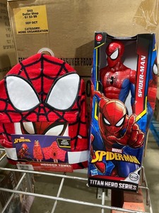 lot 8294 image: Marvel Spider-Man Titan Hero Series 12 Action Figure With a Spider-Man hooded towel