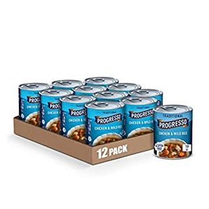 lot 8219 image: 12-Pack Progresso Traditional Chicken & Wild Rice Soup