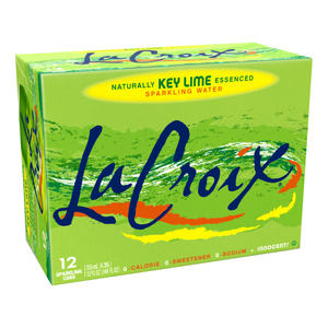 lot 8233 image: 2-pack  24 cans LaCroix KeyLime Sparkling Water - 12pk12 fl oz Cans, 12  Pack (Quantity)
