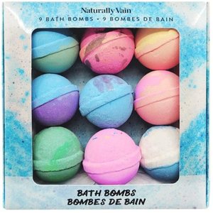 lot 1427 image: Naturally Vain Bath Bombs Assorted Scents (9 Count)