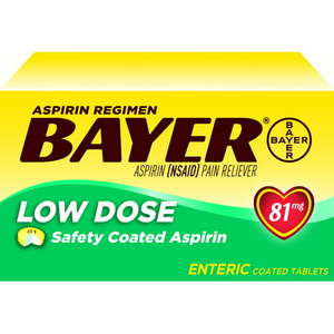 lot 1428 image: Bayer Asprin Regimen Low Dose Enteric Coated Asprin 81 mg 400 Ct