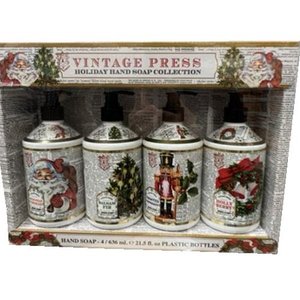 lot 5423 image: Vintage Press Holiday Hand Soap Collection 21.5 Fluid Ounce (Pack of 4)