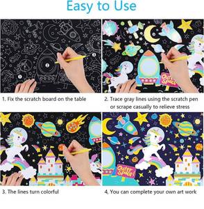 lot 5453 image: Scratch Art Set 2 pack