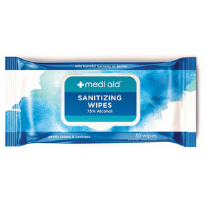 lot 6410 image: MediAid Sanitizing Wipes 50ct each pack, Pack of 30