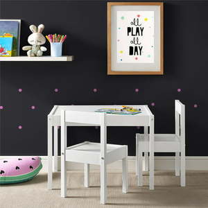 lot 6429 image: Hunter 3-Piece Kiddy Table & Chair Kids Set White