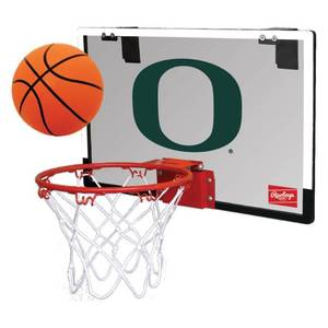lot 6431 image: Oregon Ducks Rawlings Polycarbonate Over-The-Door Mini Hoop Set