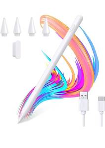lot 14452 image: Stylus Pen Compatible with iPad (2018-2022), 5mins Charge, Palm Rejection, Tilting Detection, Magnetic Adsorption for iPad (109876th), iPad Pro (1112.9in),iPad Mini (65th),iPad Air(543rd Gen)