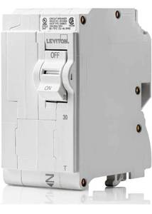 lot 14458 image: Leviton LB230-T 30 Amp 2-Pole Plug-on Standard Branch Circuit Breaker 120240 VAC White
