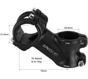 lot 14459 image: FOMTOR 31.8 Bike Stem 35 Degree 70mm 90mm 110mm Bicycle Handlebar Stem Riser for 1.25 Handlebar Mountain Bike Road Bike MTB BMX