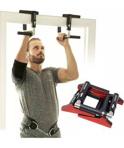 lot 4097 image: Jayflex - CrossGrips - Door Pull-up Bar Handles - Doorframe Pullup Bar - Home and Travel Doorway Gym - Smart Clamp Adjustable - Portable