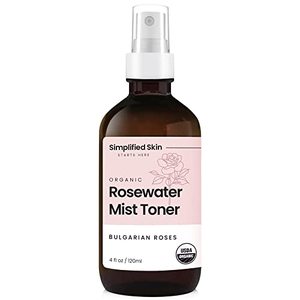 lot 14411 image: Rose Water Spray for Face & Hair - 100% Natural Organic Face Toner - Alcohol-Free by Simplified Skin, 4 oz