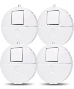 lot 14416 image: Window Alarm 4 Packs - Loud 120dB Alarm and Vibration Sensors Compatible with Virtually Any Window - Low Battery LED Indicator