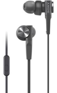 lot 14417 image: Sony MDRXB55AP Wired Extra Bass Earbud HeadphonesHeadset with Mic for Phone Call, Black