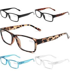 lot 14424 image: Gaoye 5-Pack Reading Glasses Blue Light Blocking,Spring Hinge Readers for Women Men Anti Glare Filter Lightweight, 5-Pack Mix Color, 2.25