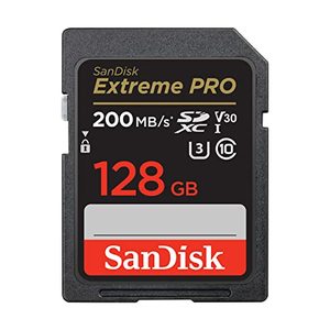 lot 14443 image: SanDisk 128GB Extreme PRO SDXC UHS-I Memory Card - C10, U3, V30, 4K UHD, SD Card -