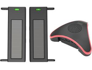 lot 14487 image: HTZSAFE Solar Wireless Driveway Alarm System- 14 Mile Long Transmission Range- 190 Feet Wide Sensor Range- Outdoor Weatherproof