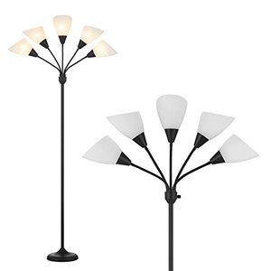 lot 14490 image: THOVAS Medusa Standing Floor Lamps Stand, 5 Heads Adjustable, E26 A19 Bulb
