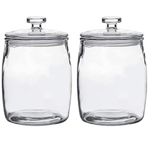 lot 14493 image: Ritayedet 12 Gallon Glass Jars with Lids, Set of 2