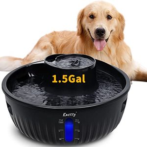 lot 14495 image: Kastty 195oz6L Large Dog Water Fountain, BPA-Free, Smart Pump & Triple Filtration, 2 Filter Sets