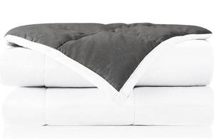 lot 14496 image: Joyching Twin XL Size Weighted Blanket for Adults 20 lbs, Reversible Cooling Soft Heavy Comforter with Premium Glass Beads (60x80in Dark GreyWhite)