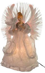 lot 20876 image: Kurt S. Adler Kurt Adler 14-Inch Multi Fiberoptic Treetop Angel Tree Topper