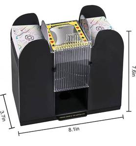 lot 20892 image: Nileole 1-6 Decks Automatic Card Shuffler, Battery-Operated Electric Shuffler for UNO,Phase10, Texas Holdem, Poker, Home Card Games, Blackjack, Home Party Club Game (6 Deck)
