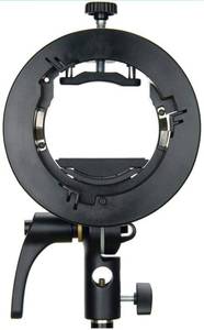 lot 20903 image: Godox S2 Speedlite Bracket for Godox AD200Pro, AD200, AD400Pro, for V1 Round Head Speedlite, V860II  TT685  TT350 Series, S-Type Bracket Updated Version Bowens Mount Holder