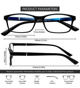 lot 20918 image: 5 Pack Reading Glasses Blue Light Blocking Glasses Computer Readers Anti Eyestrain & Glare for Men and Women (5 pack Black, 2.25)