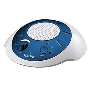 lot 26448 image: HoMedics White Noise Sound Machine  Portable Sleep Therapy for Home, Office, Baby & Travel  6 Relaxing & Soothing Nature Sounds, Battery or Adapter Charging Options, Auto-Off Timer  Sound Spa Blue (B07DDJFF1F)
