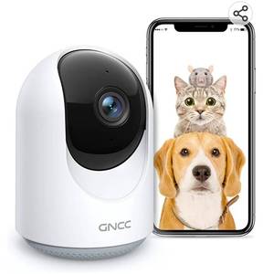 lot 26467 image: GNCC Pet Camera, Indoor Camera for BabyPetSecurity with Night Vision, Dog Camera, 2-Way Audio, 2.4G WiFi, 360° PTZ Remote Control(Manual Up and Down), Smart Detection, SD&Cloud Storage, P1