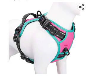 lot 26487 image: PHOEPET 2019 Reflective Dog Harness Large Breed (XL, Pink)