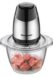 lot 26496 image: Electric Food Chopper, 5-Cup Food Processor by Homeleader, 1.2L Glass Bowl Grinder for Meat, Vegetables, Fruits and Nuts, Stainless Steel Motor Unit and 4 Sharp Blades, 300W