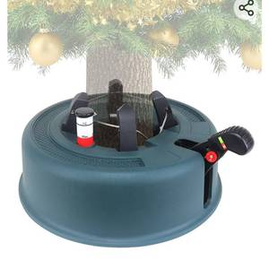 lot 26502 image: Top Treasures Christmas Tree Stand with Water Reservoir and Fast Clamp - Fits 6ft Tree with 5 inch Diameter
